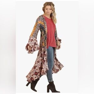 Umgee Pattern Duster Sweater